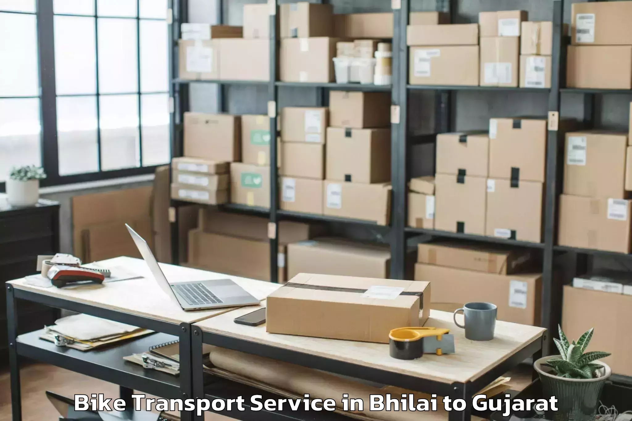 Reliable Bhilai to Naroda Bike Transport